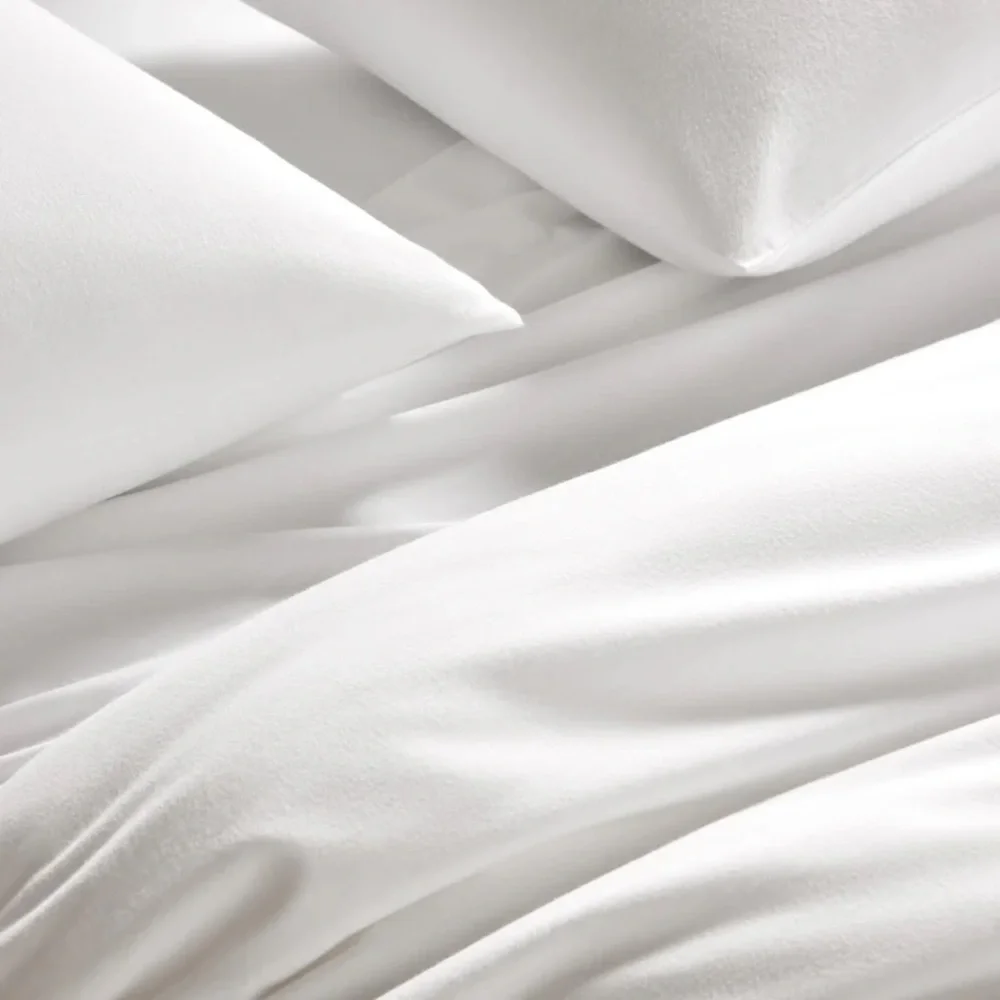 Brooklinen Flannel Flat Sheet Set - White - Full NEW